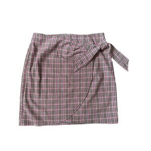 LOFT Plaid Mini Skirt Women's 4 Pink Brown Check Y2K Academia Preppy Fall Outfit